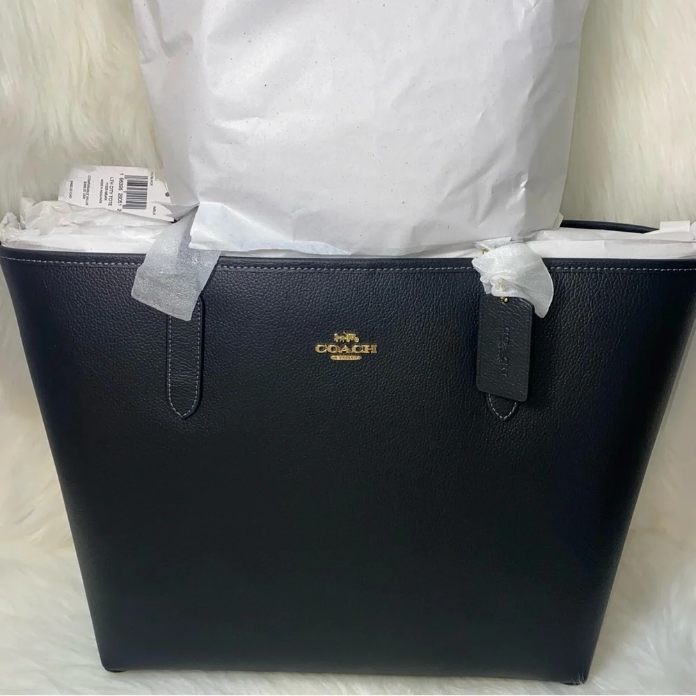 Coach 🖤 leather Tote bag New - Picture 11 of 13
